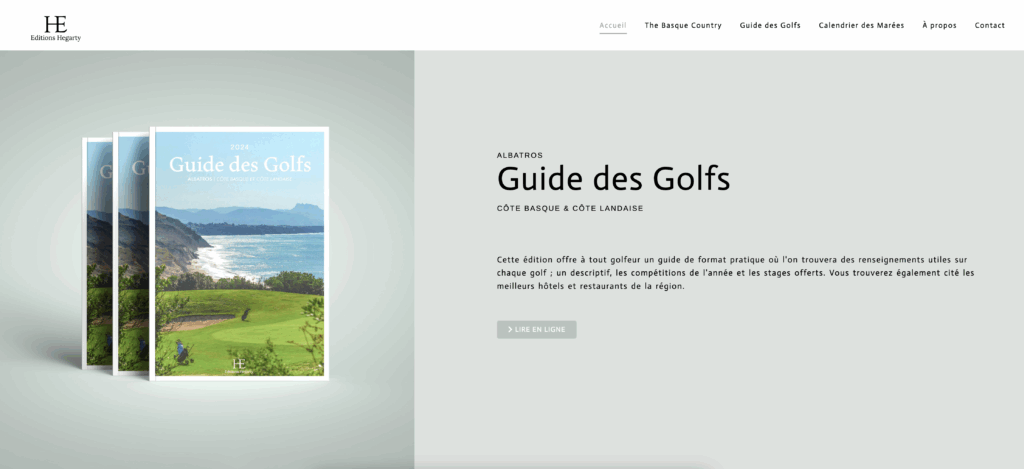 Site internet guide des golfs Hegarty